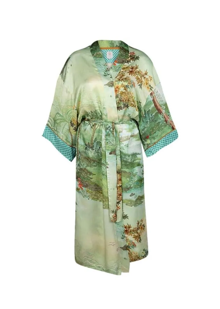 XL Noelle Kimono Paradise Green