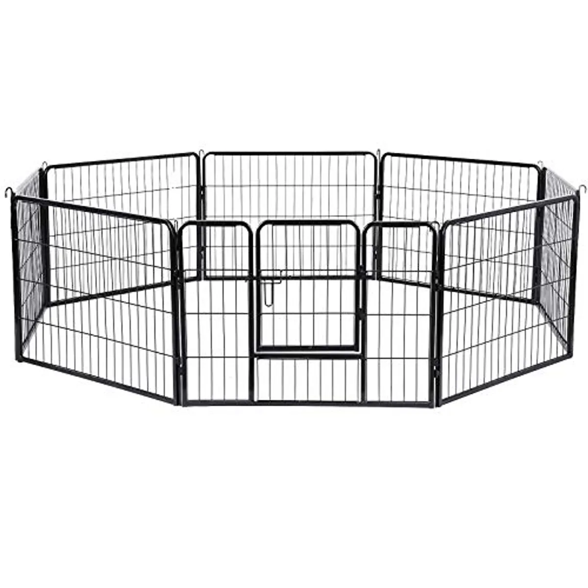 Xxl Heavy Duty Puppy Playpen, 8 Paneler, 80 X 60 Cm, Grå