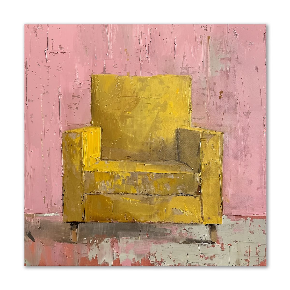 Yellow Elegance - 100x100 cm. - Ingen