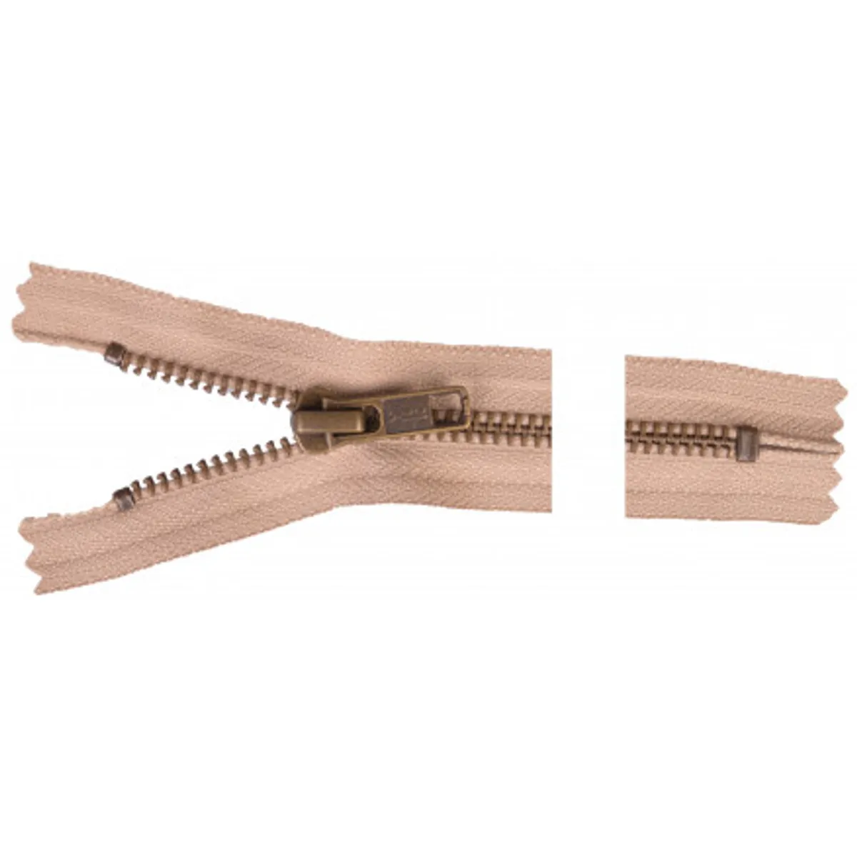 YKK Lynlås Antik Messing 15cm 6mm Beige