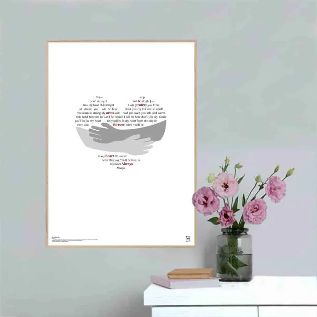 You'll Be in My Heart - Phil Collins - Songshape poster - 30 x 42 cm / Medium / lodret