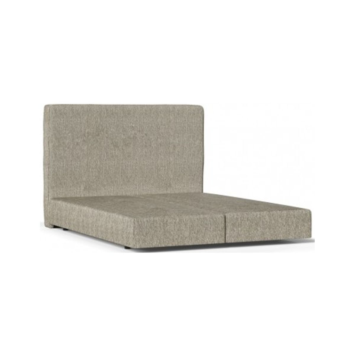 Yuma sengeramme i chenille med sengegavl 120 x 200 cm - Beige