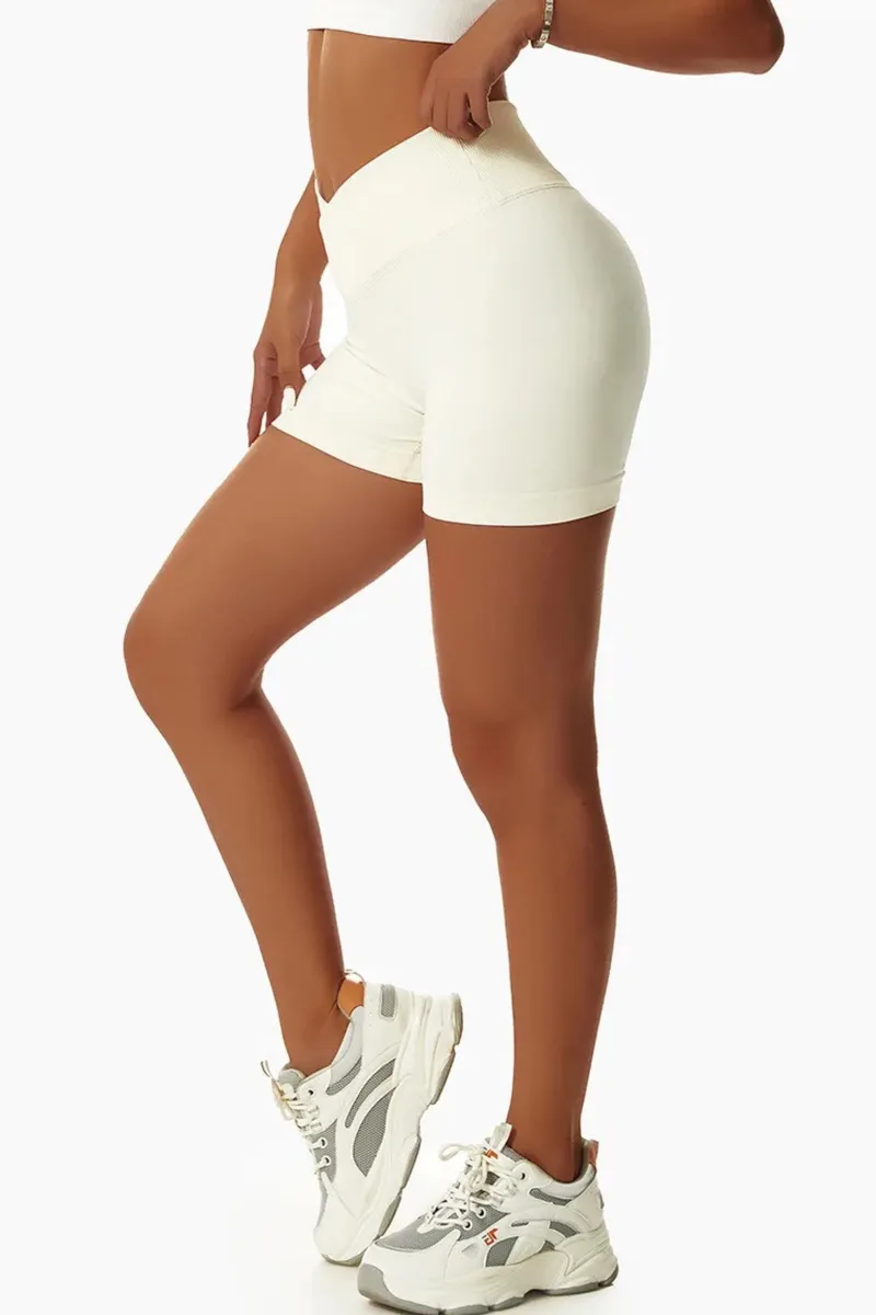 ZenCurve scrunch shorts CreamyWhite - Large / CreamyWhite