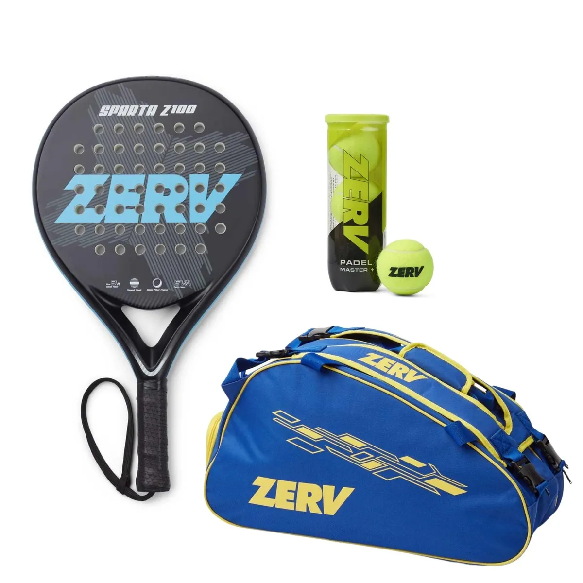 ZERV Padel Pakketilbud (Sparta Z100 + Essence Classic Padel Bag + ZERV Padel Master+)