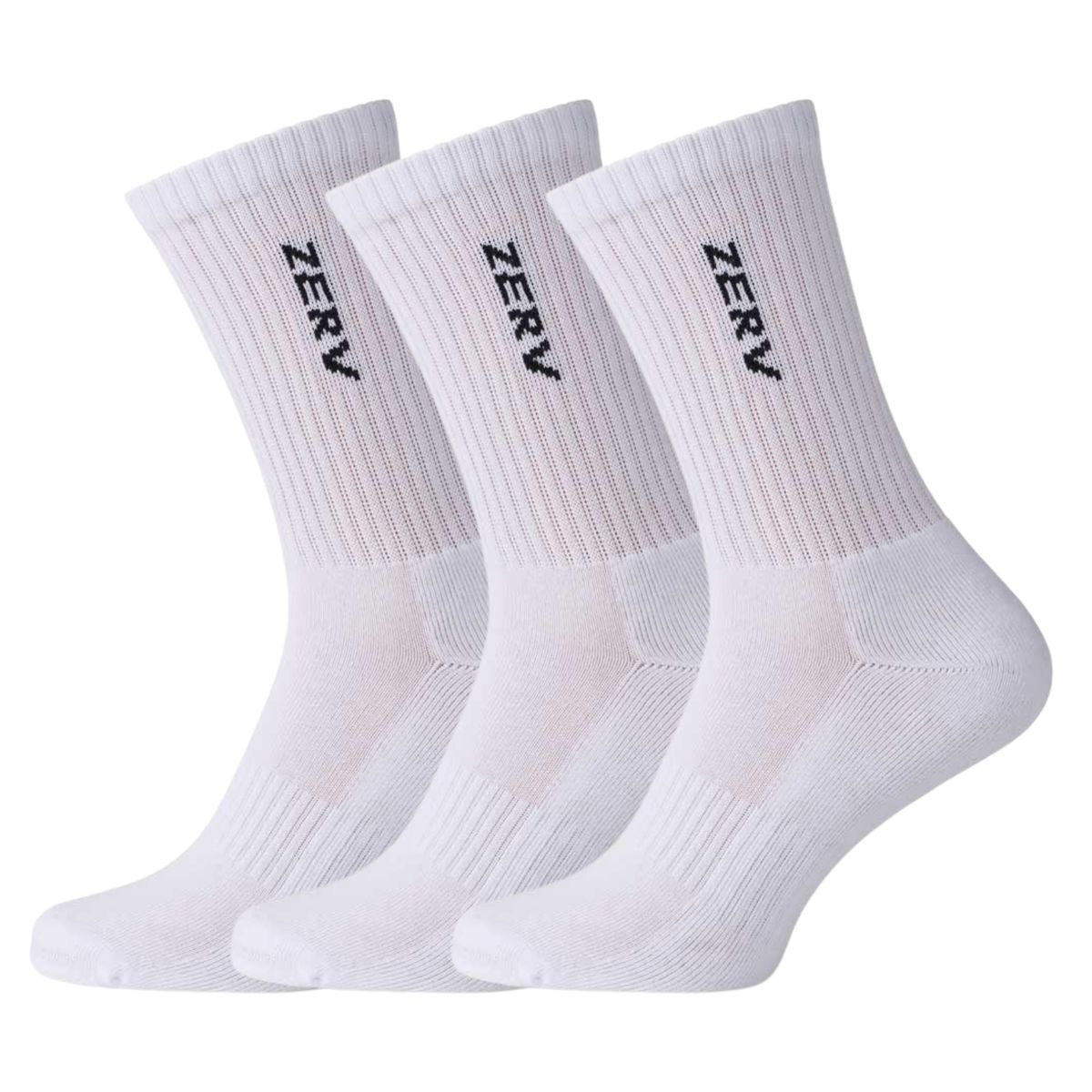 ZERV Performance Socks Long 3-pack White