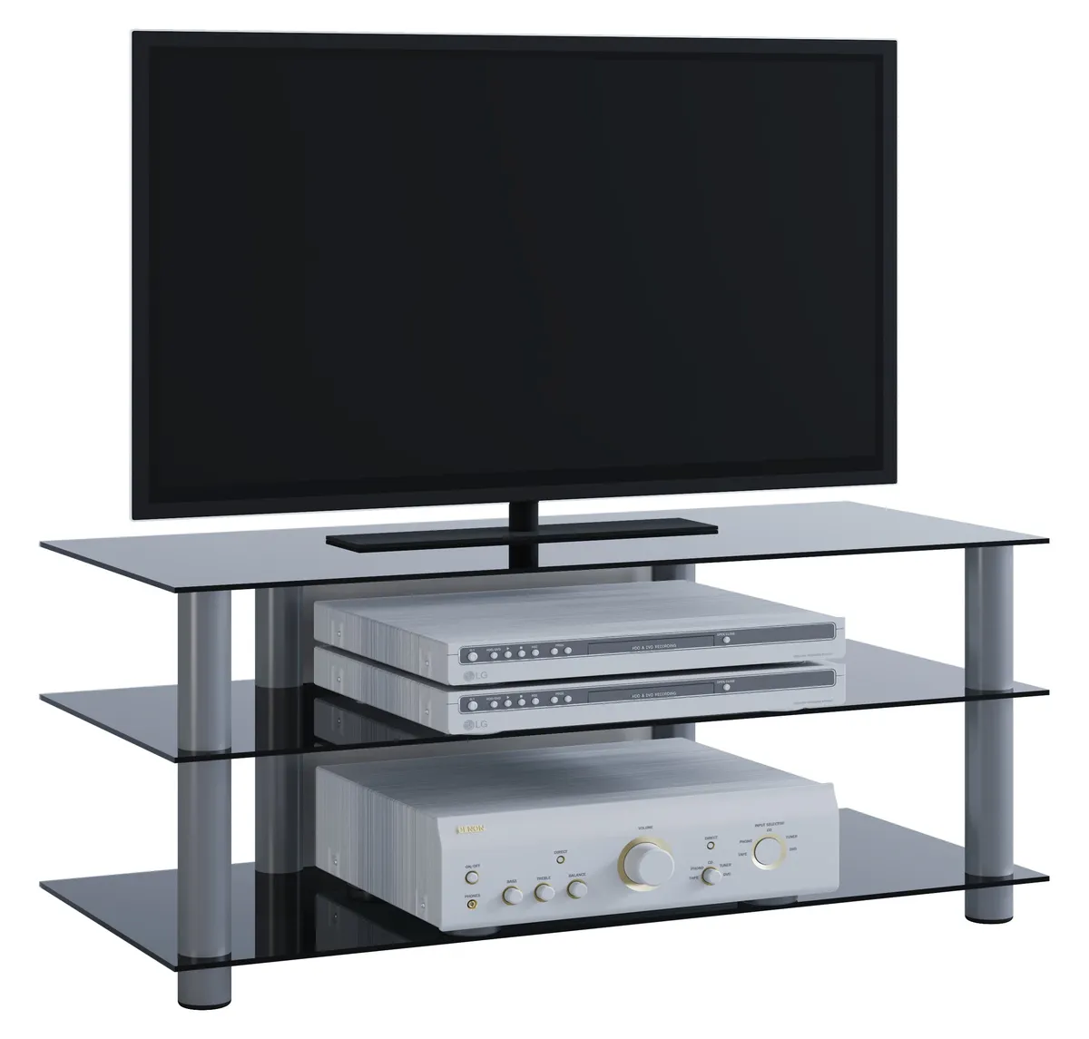 Zumbo HiFi-Rack: Elegant design & funktionel opbevaring (110x42x45 cm)