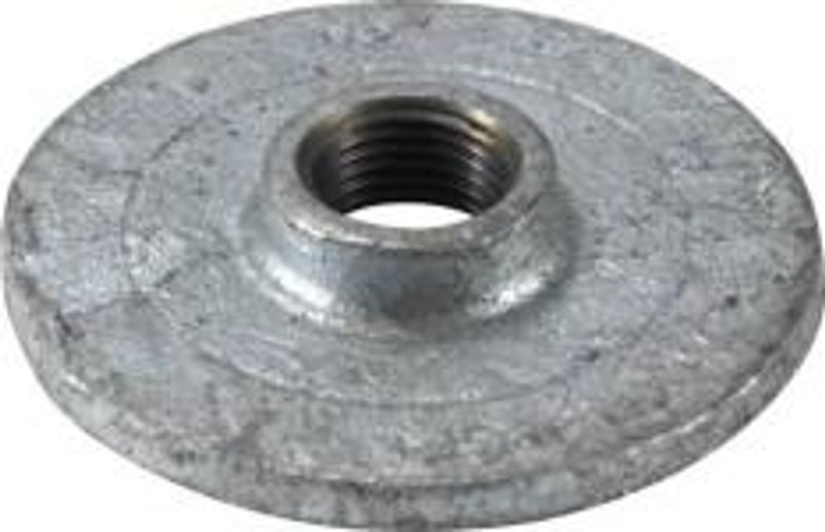 1 1/4" Sort flange med gevind