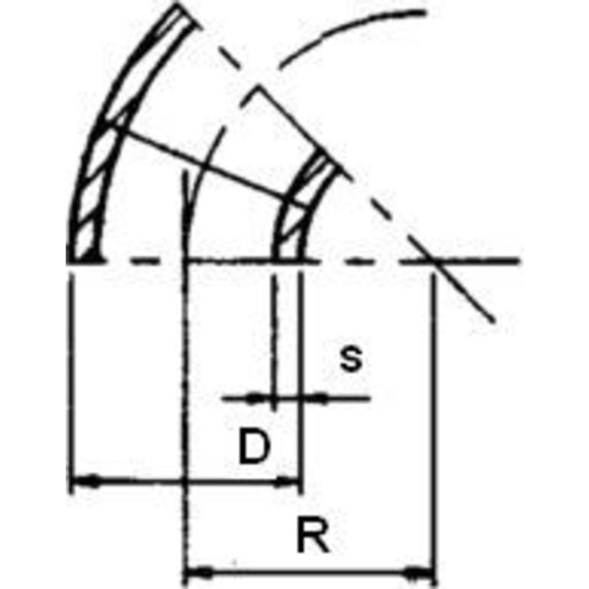 1" SVEJSEBØJ. 45G SCH STD./40