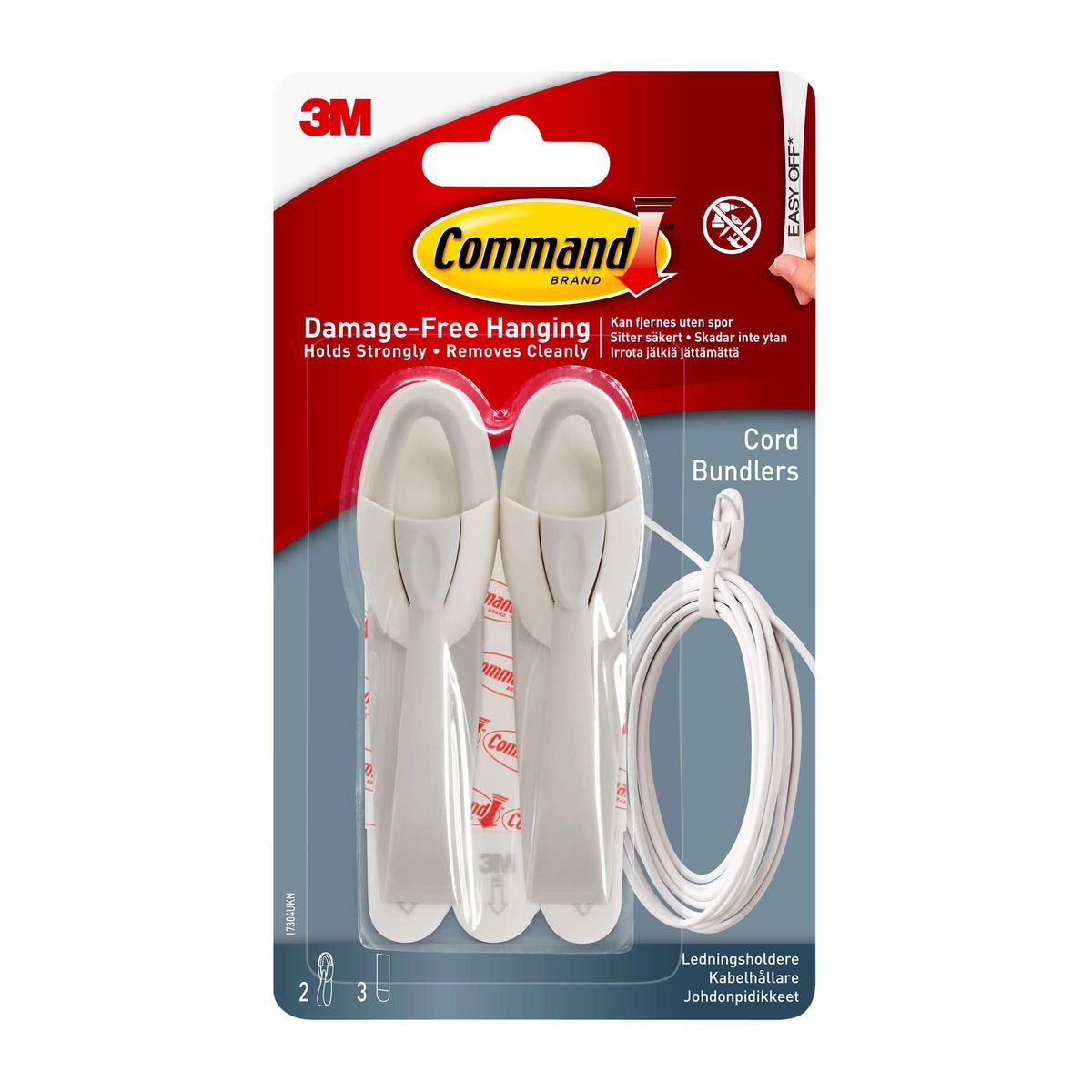 3M Command Kabelholdere, 2 stk