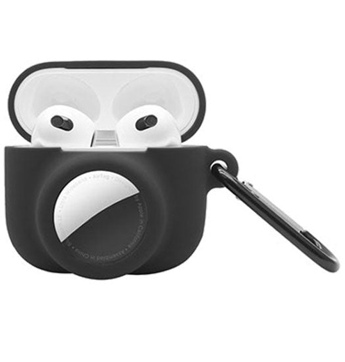 AirPods 3 | DeLX&trade; Silikone Cover m. AirTag Holder - Sort