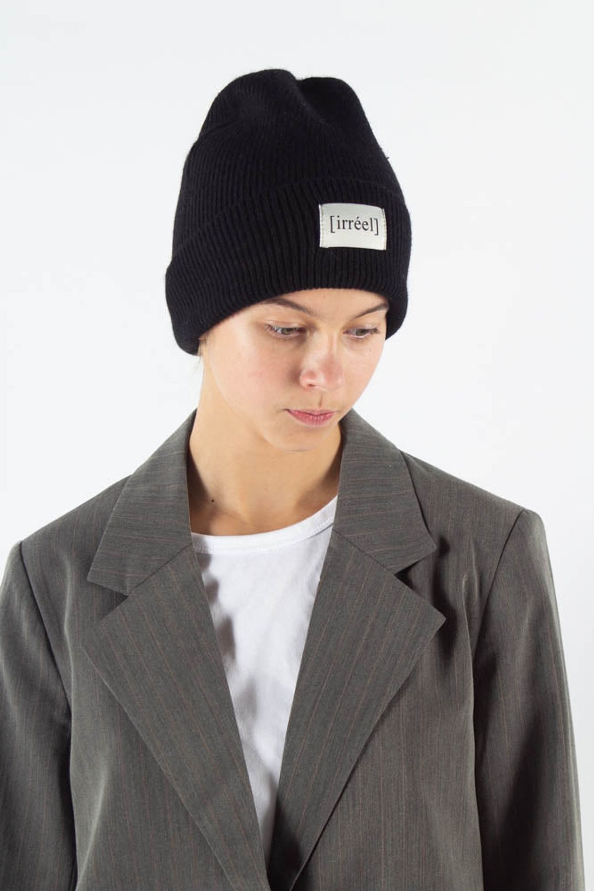 Akeelah wool Beanie - Black - irréel - Sort One Size