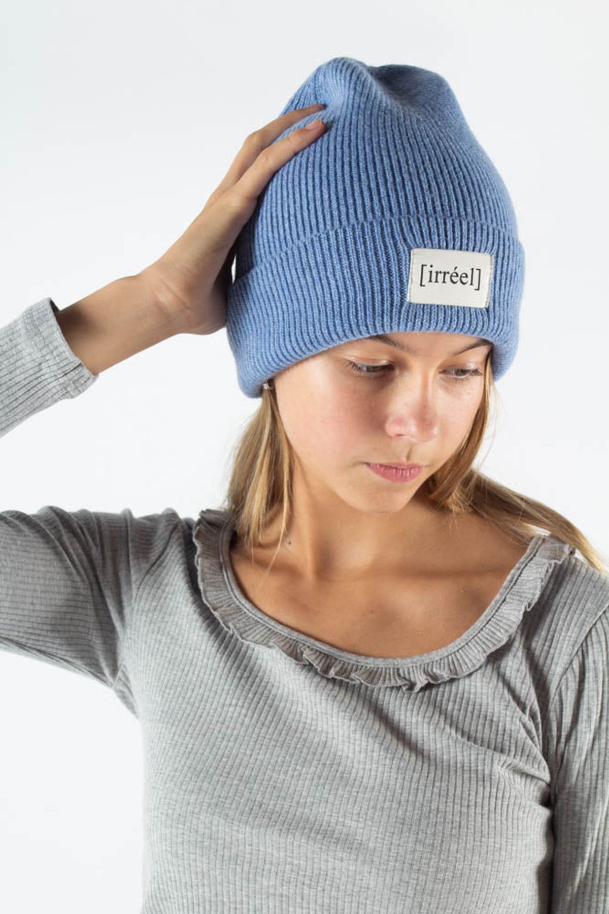 Akeelah wool Beanie - Blue - irréel - Blå One Size