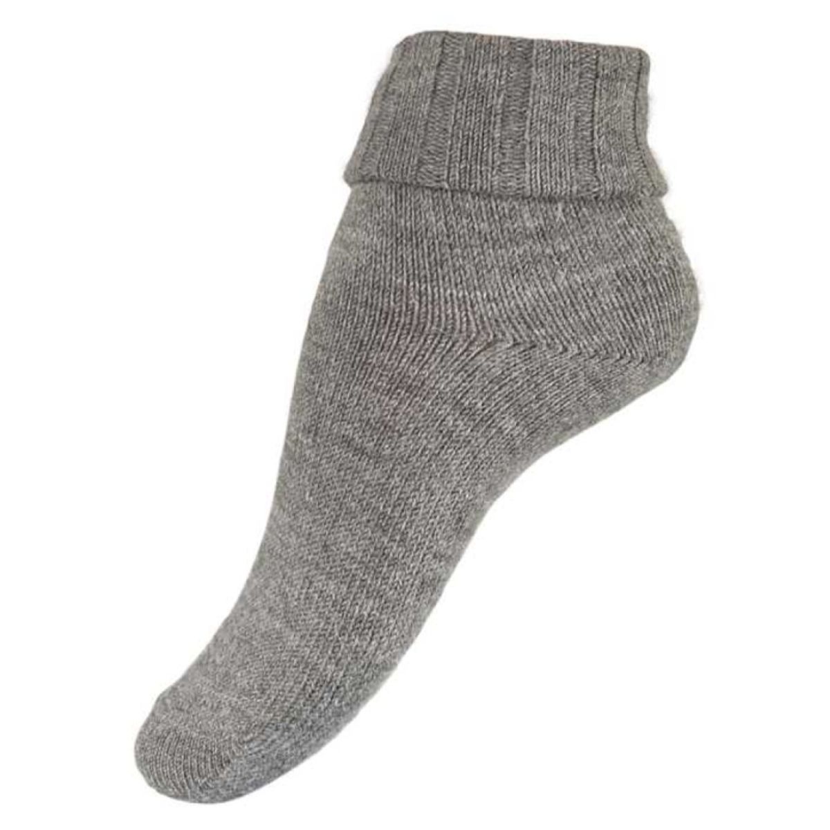 Alpaka sokker glatstrikket - 36150 - Grey