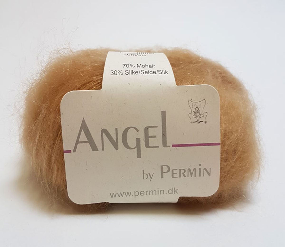 Angel Permin - Mohair og silkegarn - 884183 Lys Brun