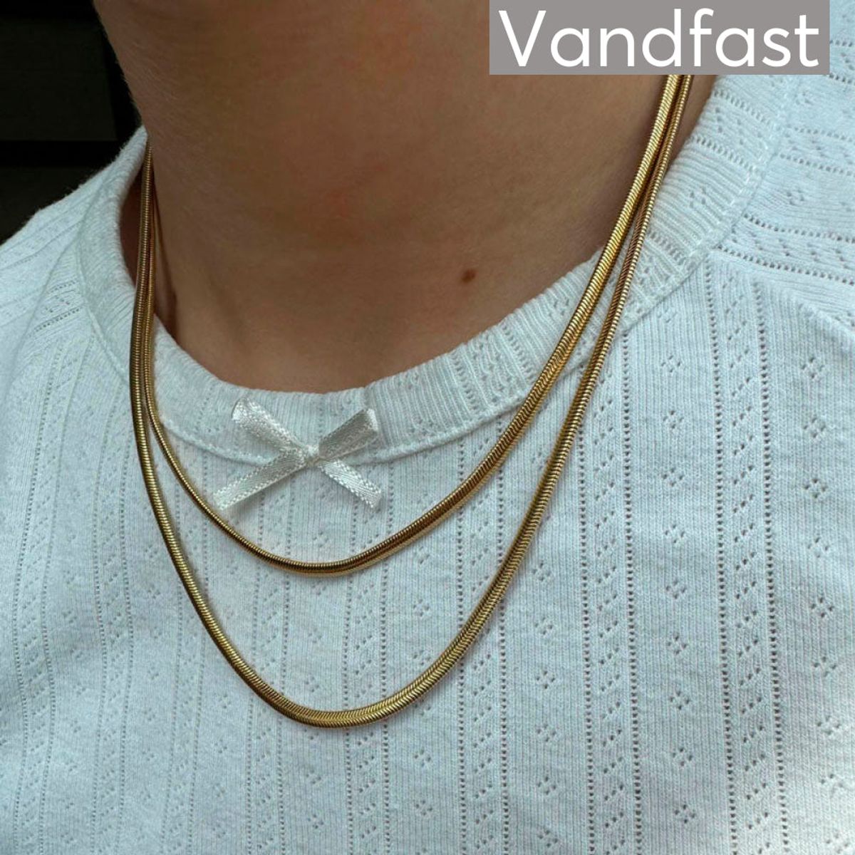 ANNEBRAUNER Two Chain Snake Necklace