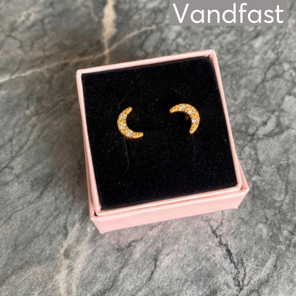 ANNEBRAUNER Zirconia Moon Earrings