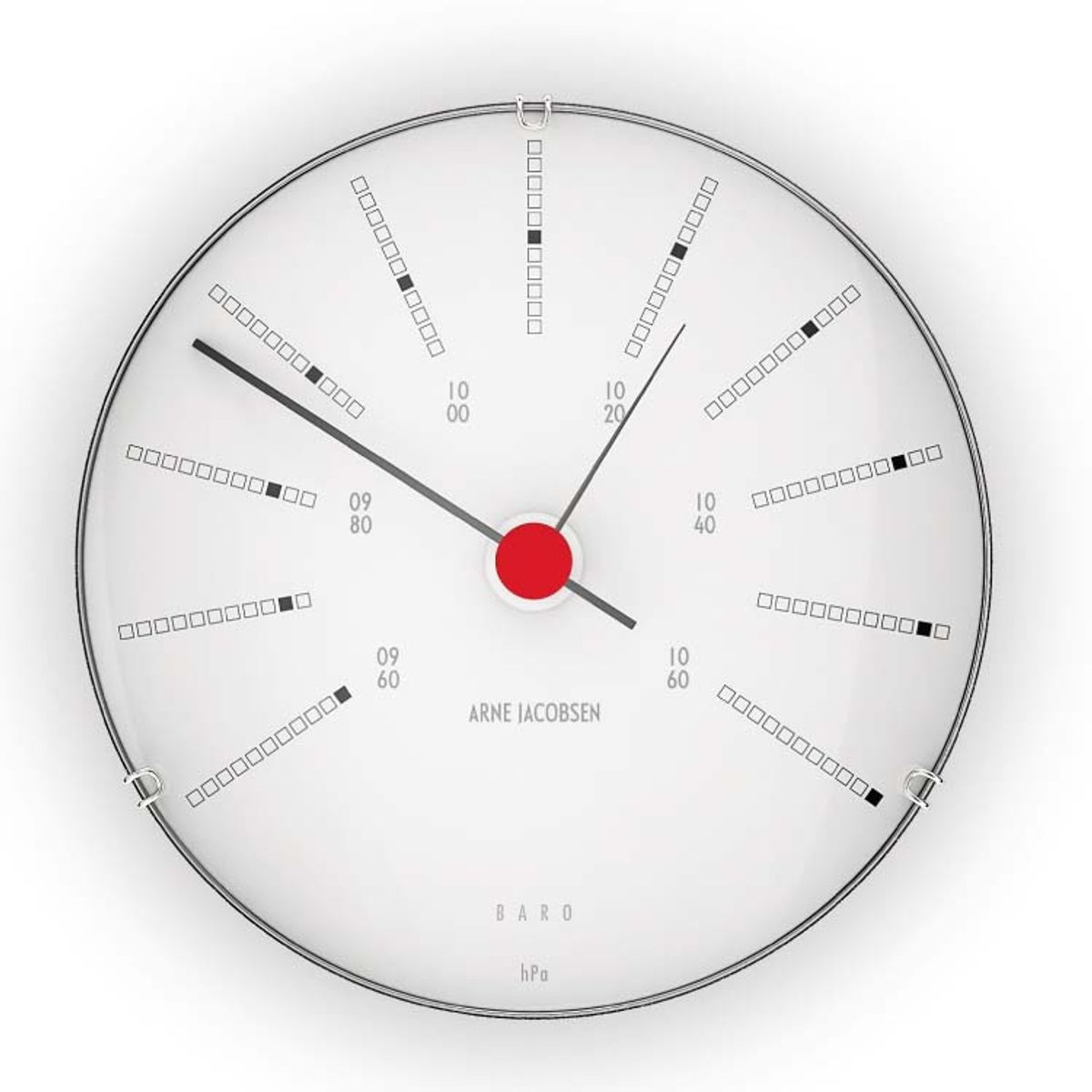 Arne Jacobsen - Bankers Barometer Ø12 cm hvid/sort/rød