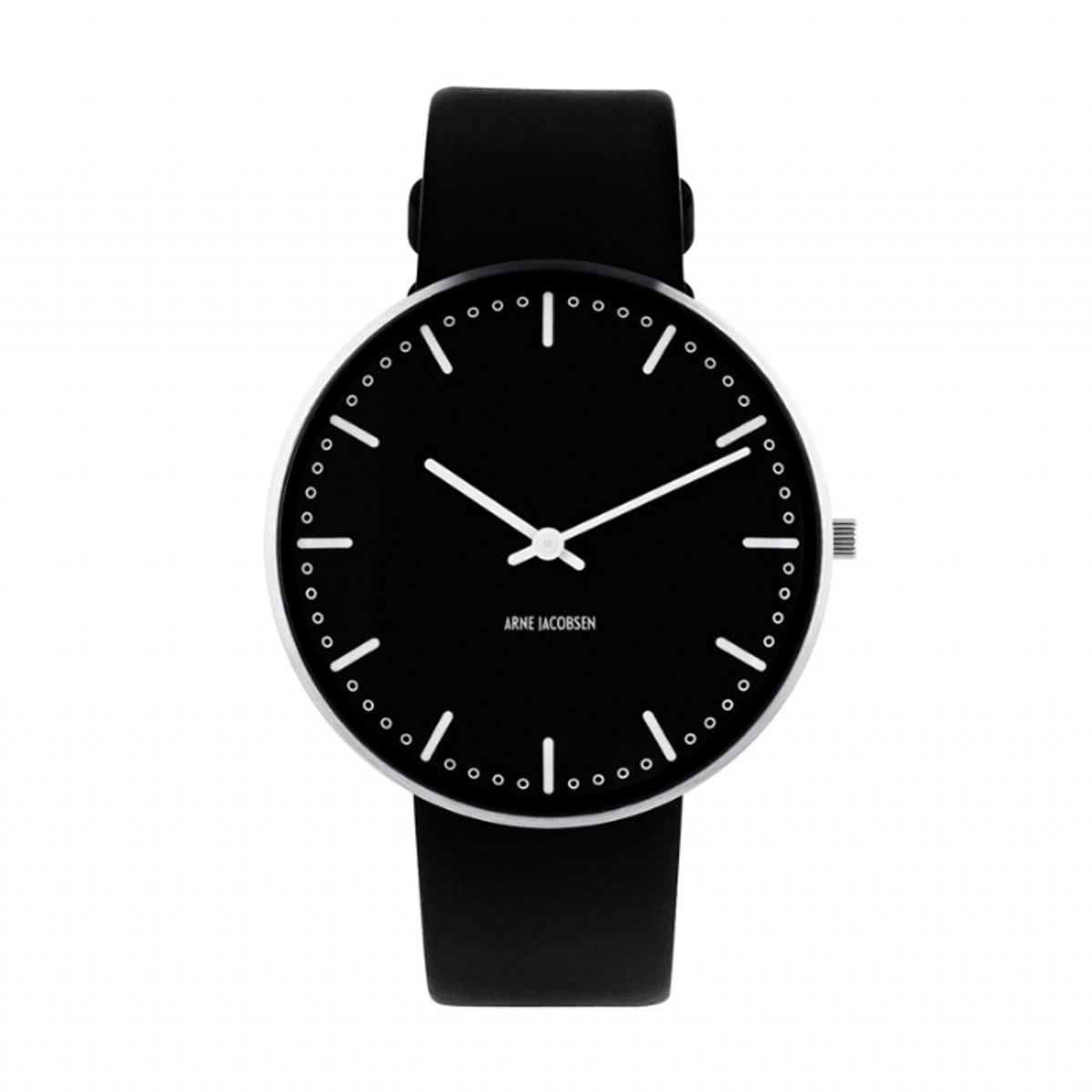 Arne Jacobsen City Hall Watch Ø 40 mm Unisexur, med sort rem