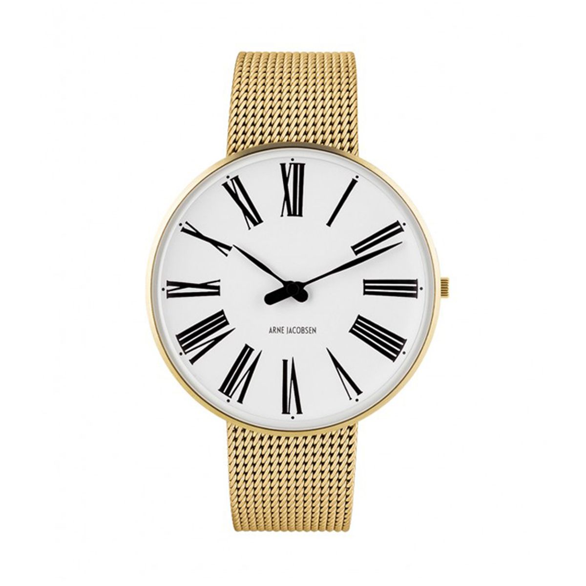 Arne Jacobsen Roman Watch Unisexur, Forgyldt ø 40mm med mesh lænke