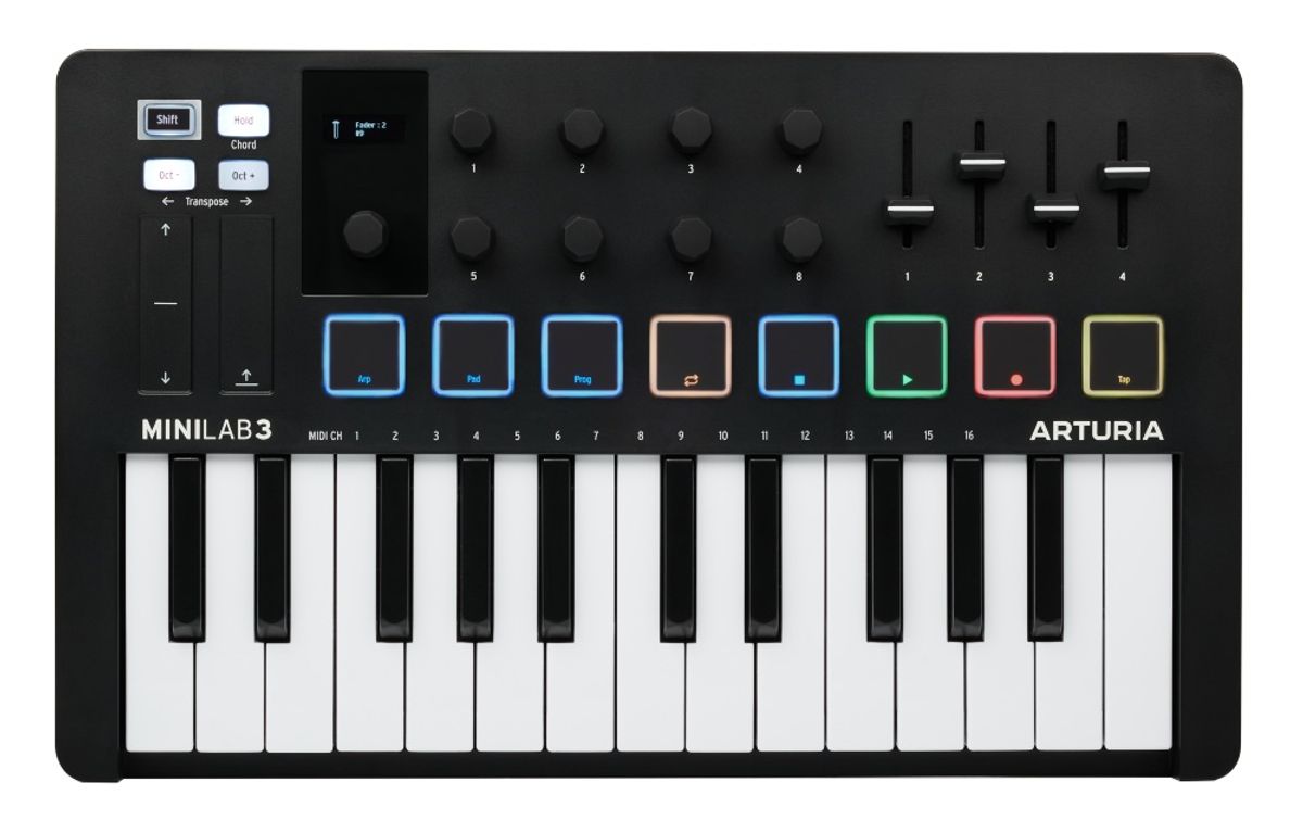 Arturia MiniLab 3 MIDI-Keyboard (Sort)