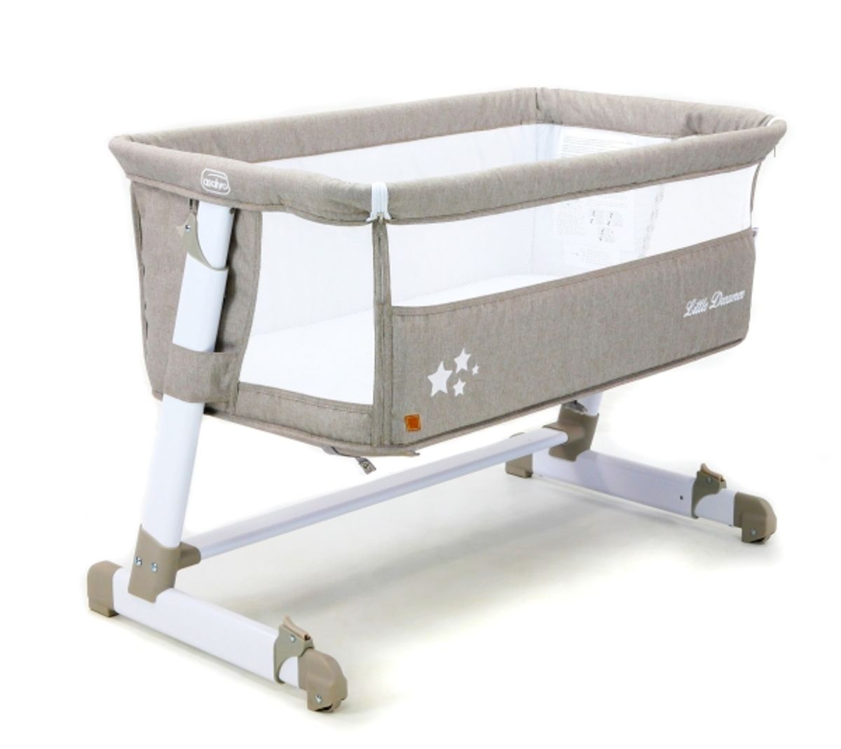 Asalvo Bed Side Crib, Melange Beige