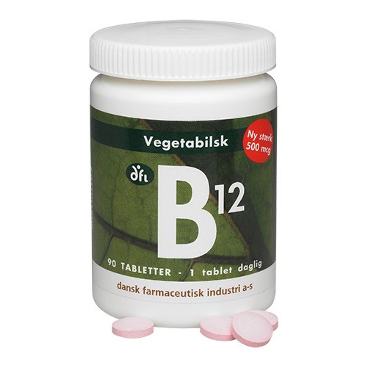 B12 vitamin 500 mcg - 90 kap - Dansk Farmaceutisk Industri