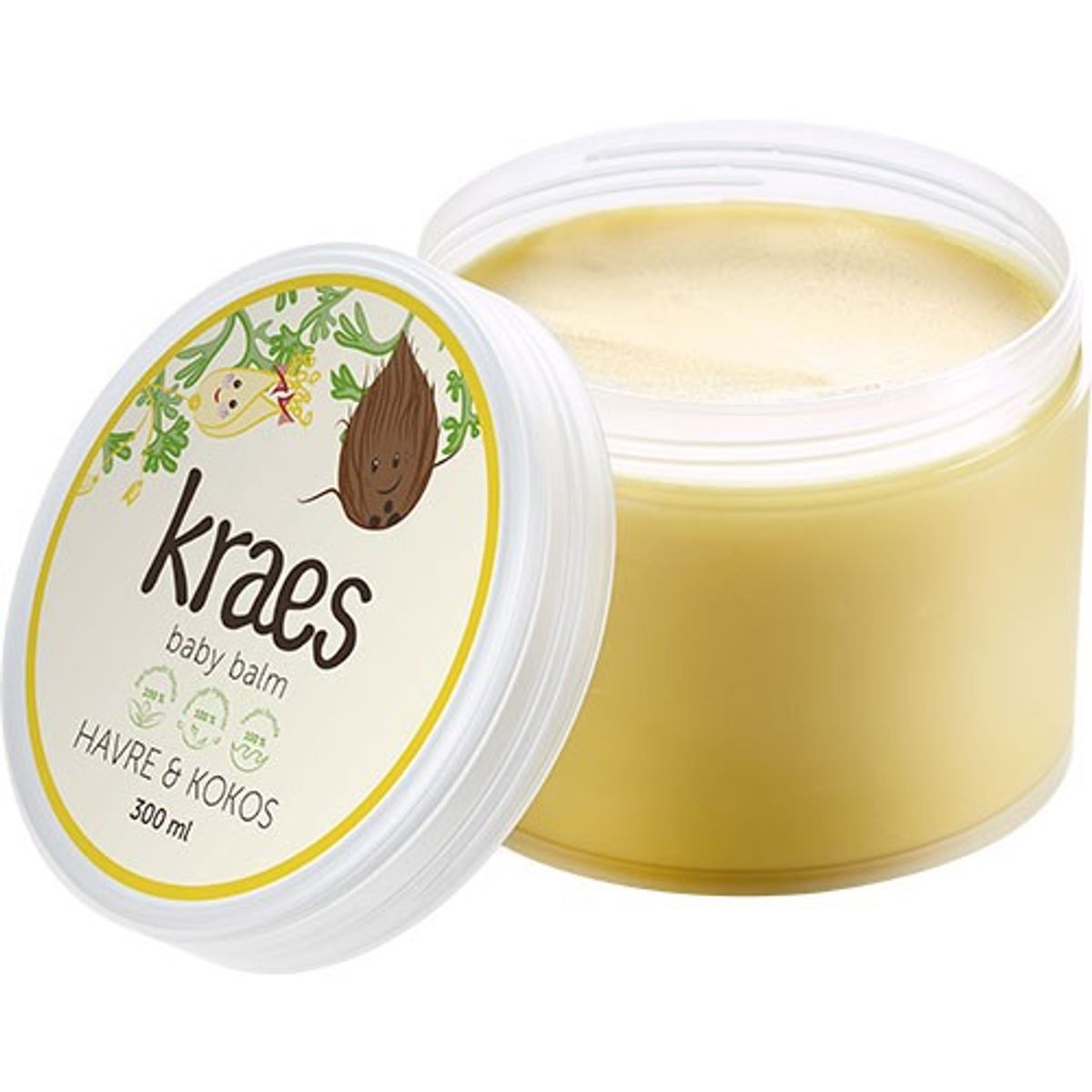 Baby balm med havre og kokos - 300 ml - KRAES