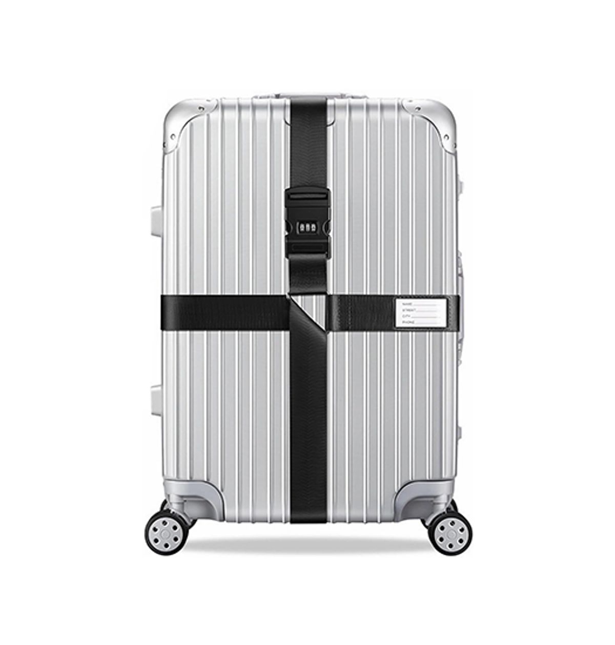 Baggagerem m. kodelås - Premium - Sort - Travel-tech&trade;