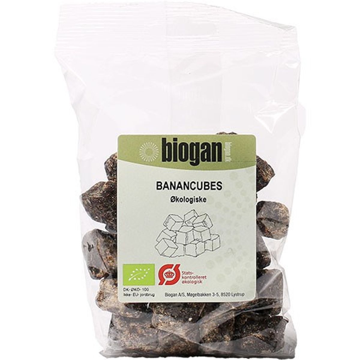 Banan bløde i cubes Økologisk - 150 gram - Biogan