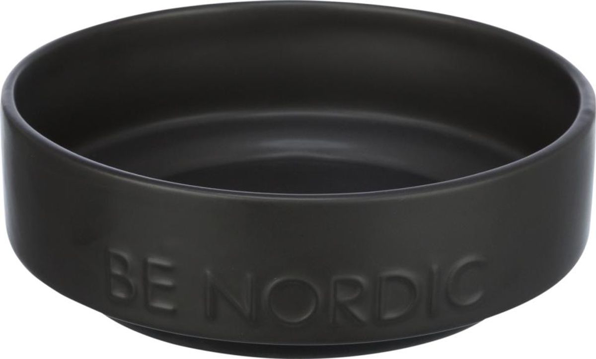 BE NORDIC - Skål i Keramik,Sort med Gummikant - 0,5l el. 1,2l - 500ml