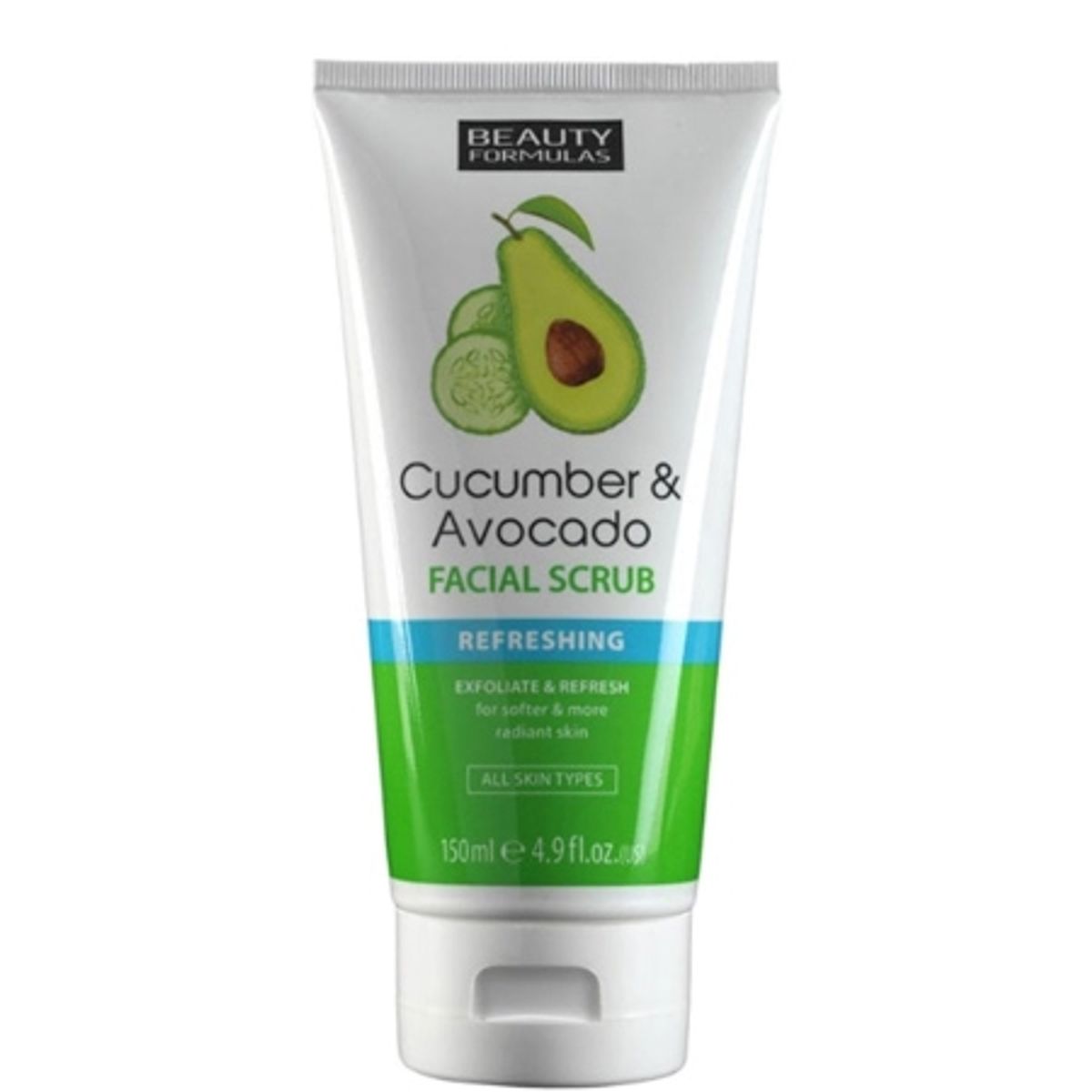 Beauty Formulas Agurk & Avocado Ansigtsscrub - 150ml