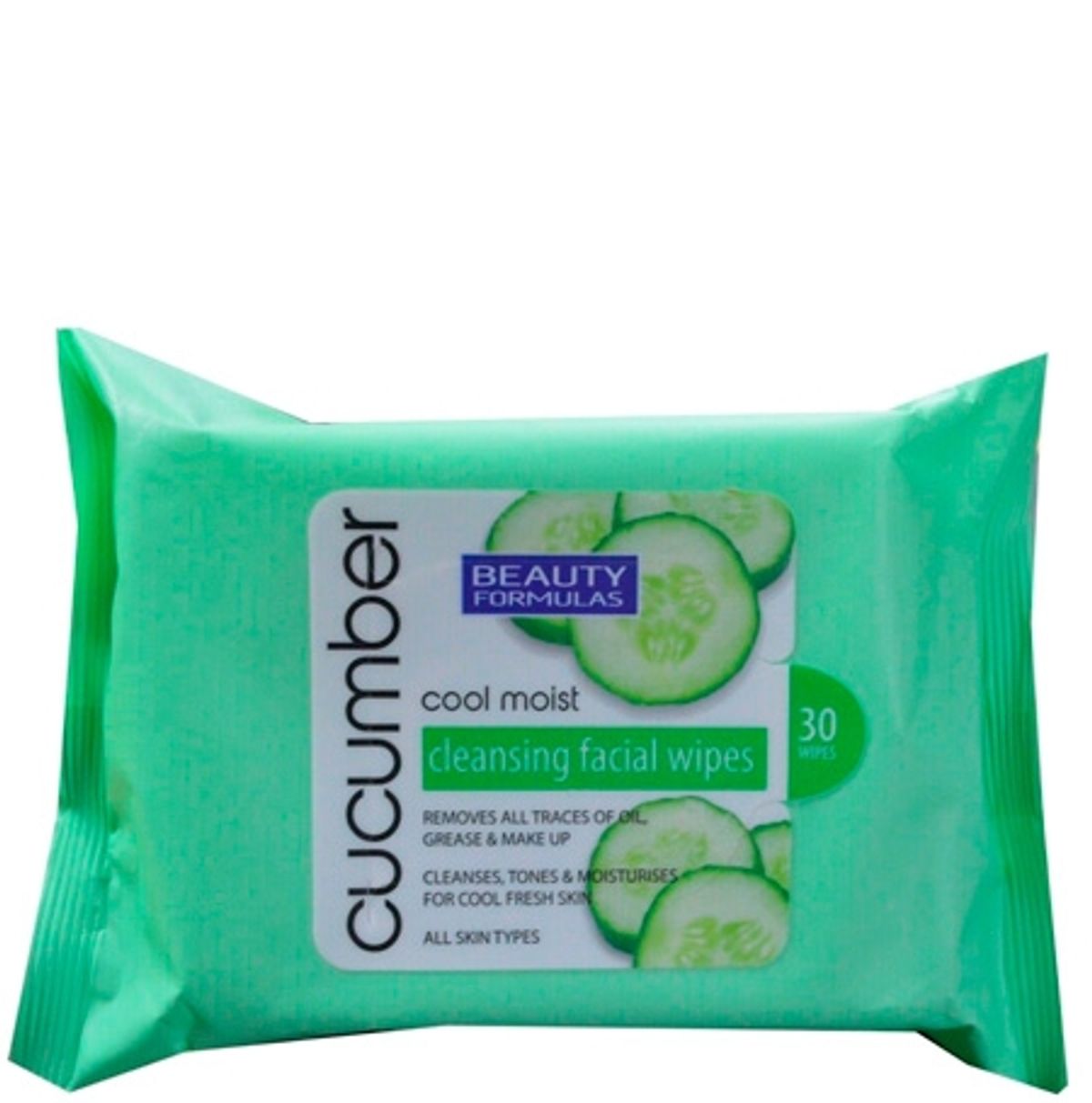 Beauty Formulas Cucumber Renseservietter - 30 stk