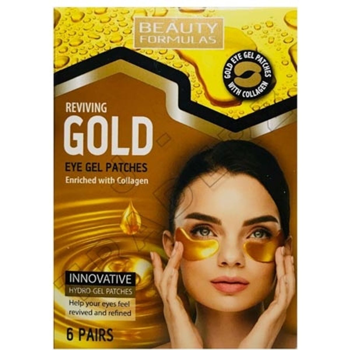 Beauty Formulas Gold Gel Øjenmaske - 6 par