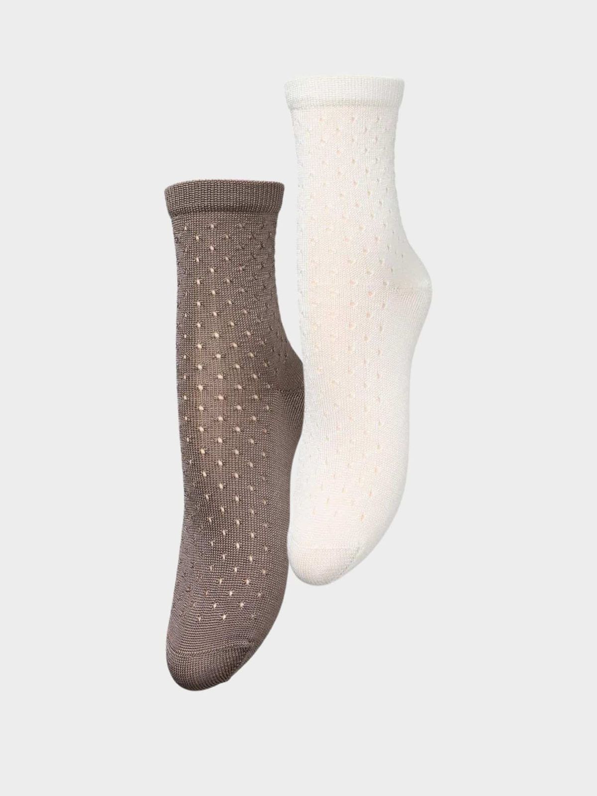 BECK SÖNDERGAARD, Opana Visca Shortie Sock 2 Pack - White/Green 37/39