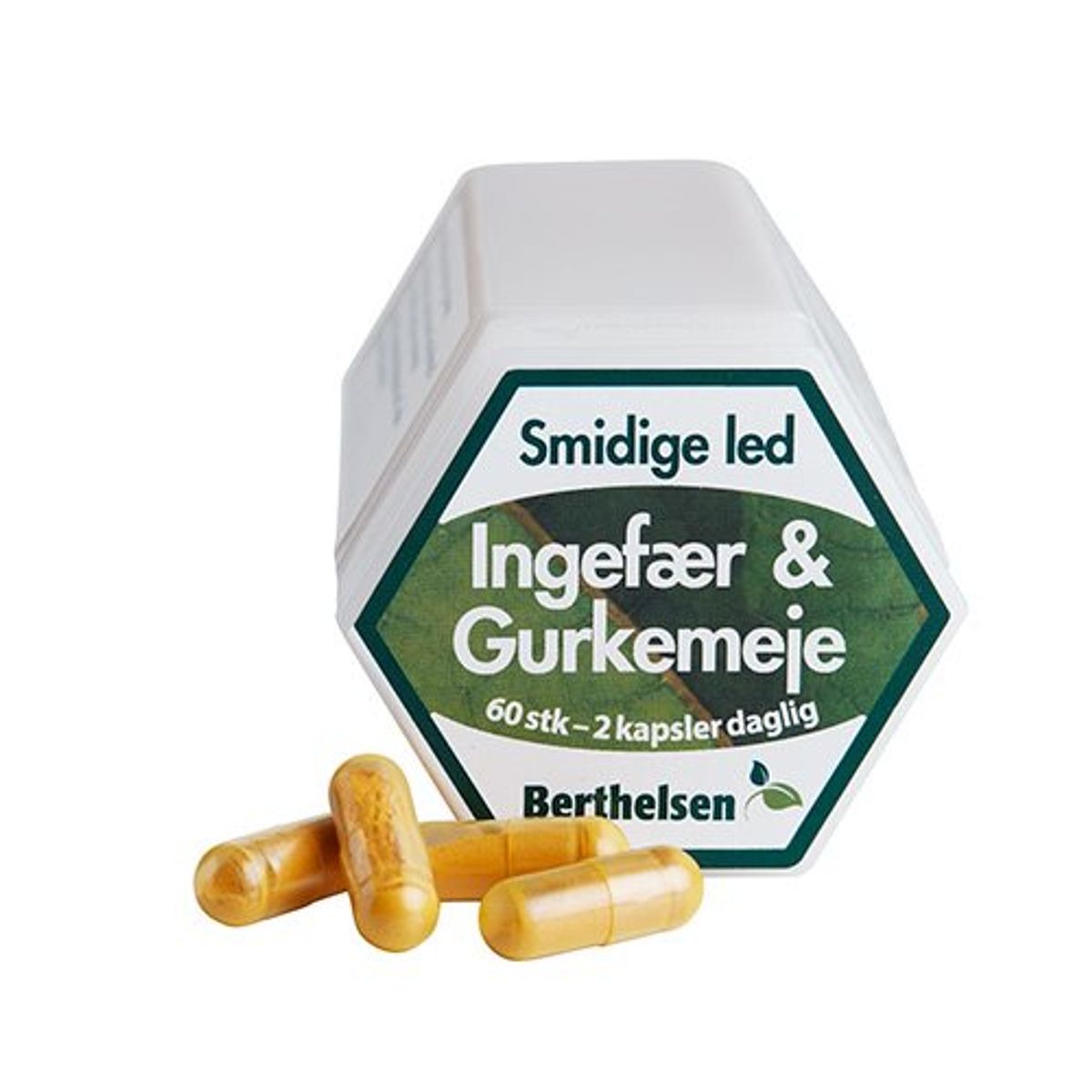 Berthelsen Ingefær & Gurkemeje 60 kapsler