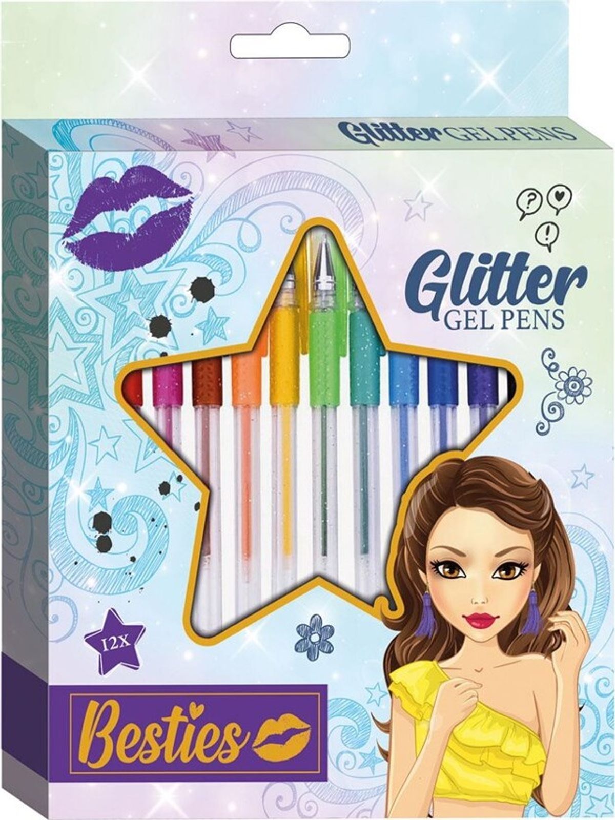 Besties Gelpen M/glimmer 12stk