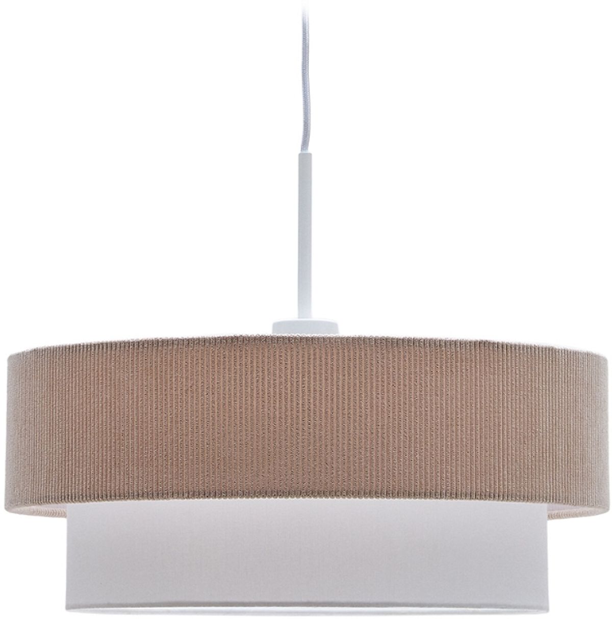 Bianella, Pendel lampe, beige, H110x40x40 cm, bomuld