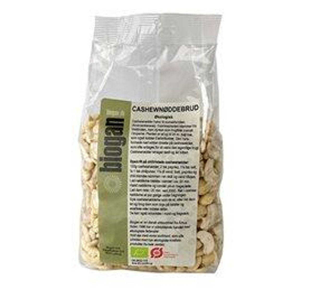 Biogan Cashewnødder i brud Ø - 500 g.