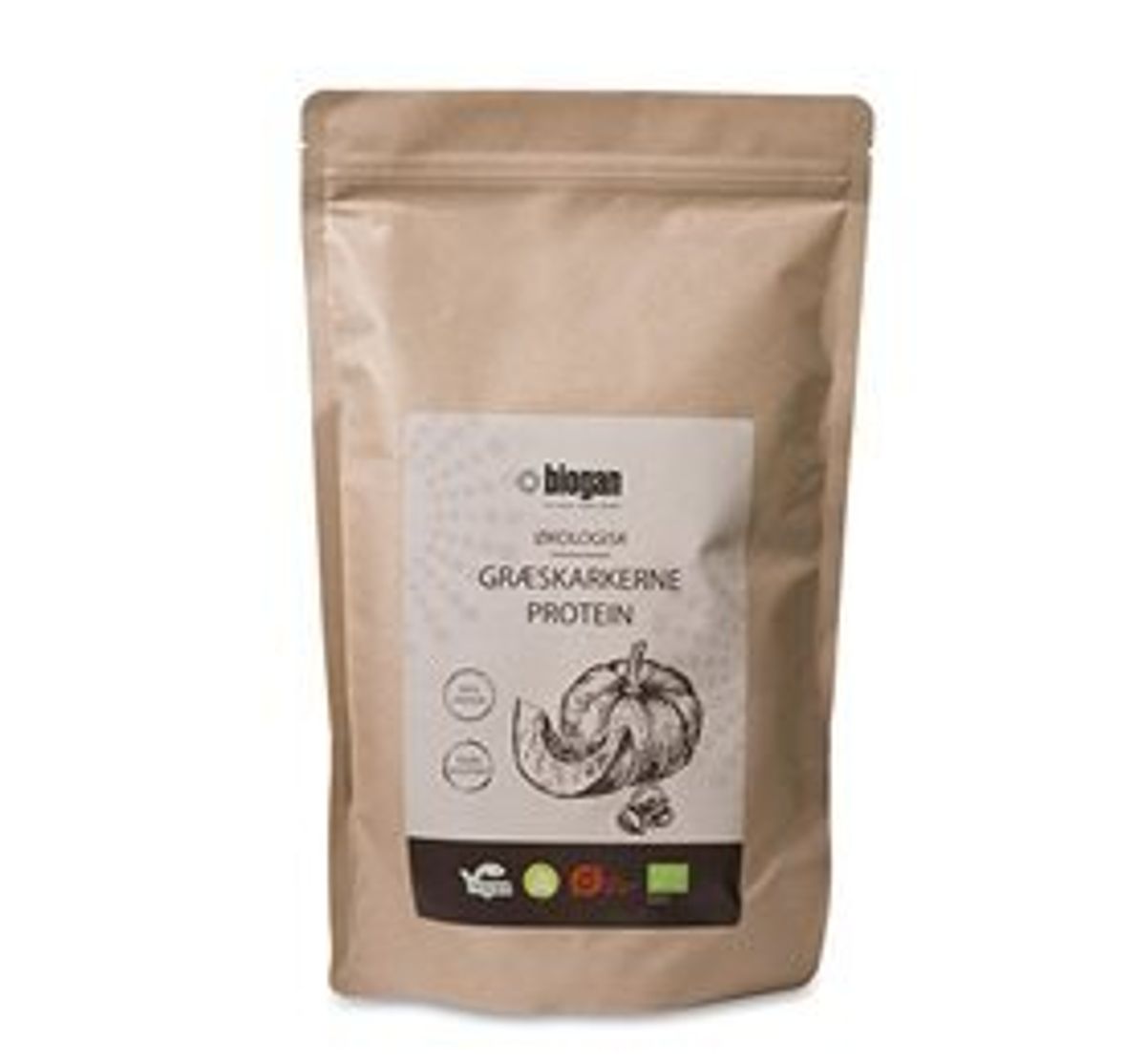 Biogan Græskarkerne protein Vegan Ø, 550g.