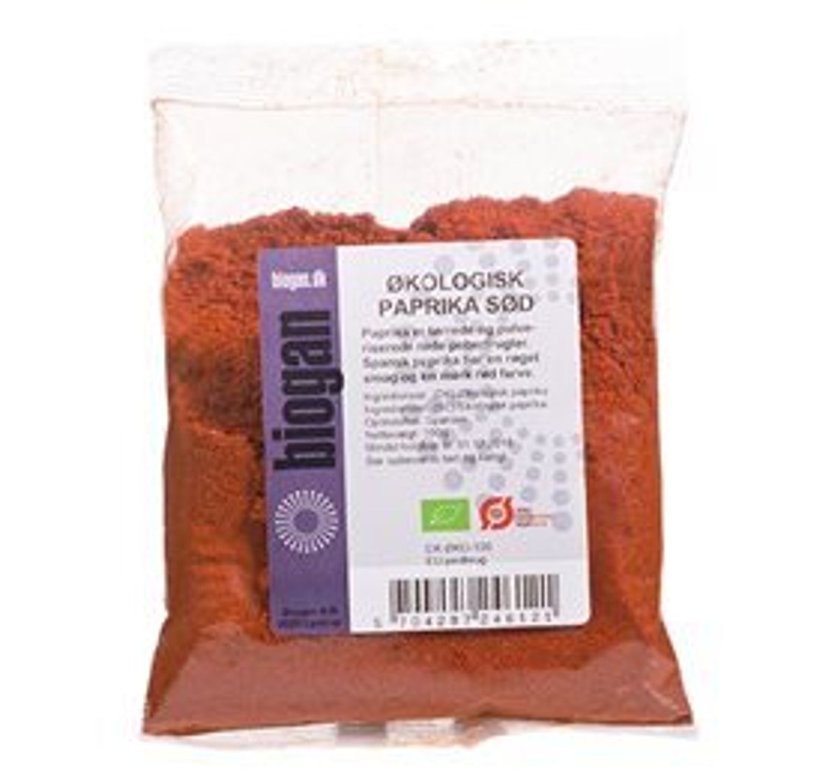 Biogan Paprika sød Ø, 100g.