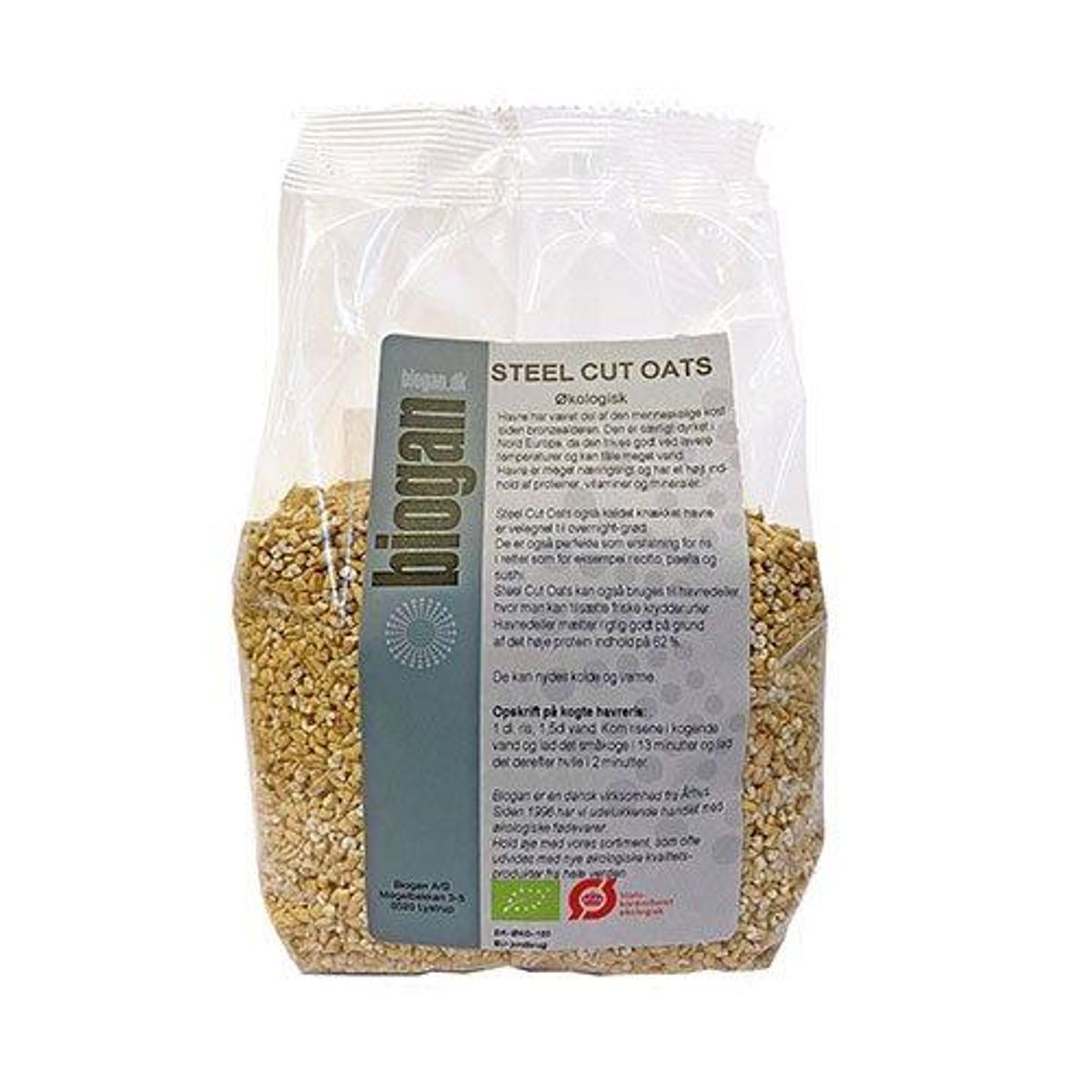 Biogan Steel Cut Oats knækket havre Ø, 400g