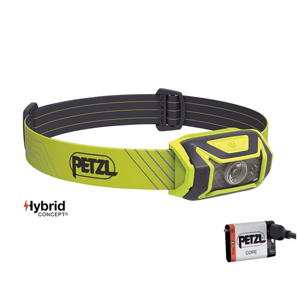 Black Friday Petzl Tikka Core pandelampe 450 lm, Gul - Pandelamper