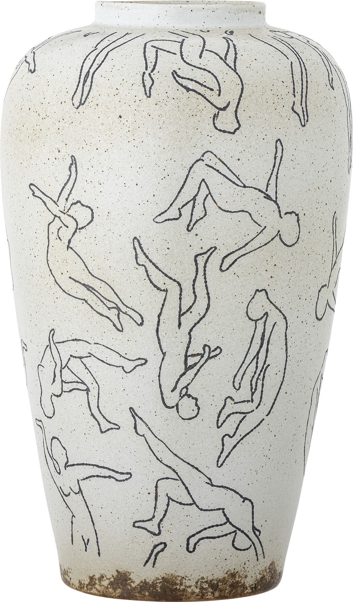 Bloomingville - Adah Vase - Natur - Stentøj - H 34 Cm