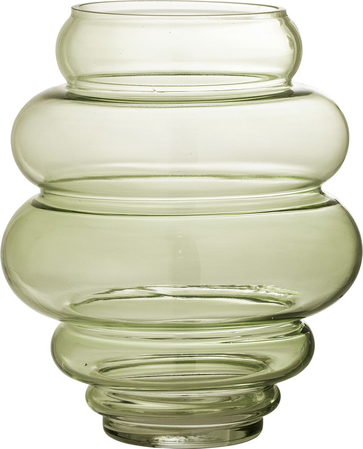 Bloomingville - Annhelene Vase - Grøn - Glas - H 24 Cm