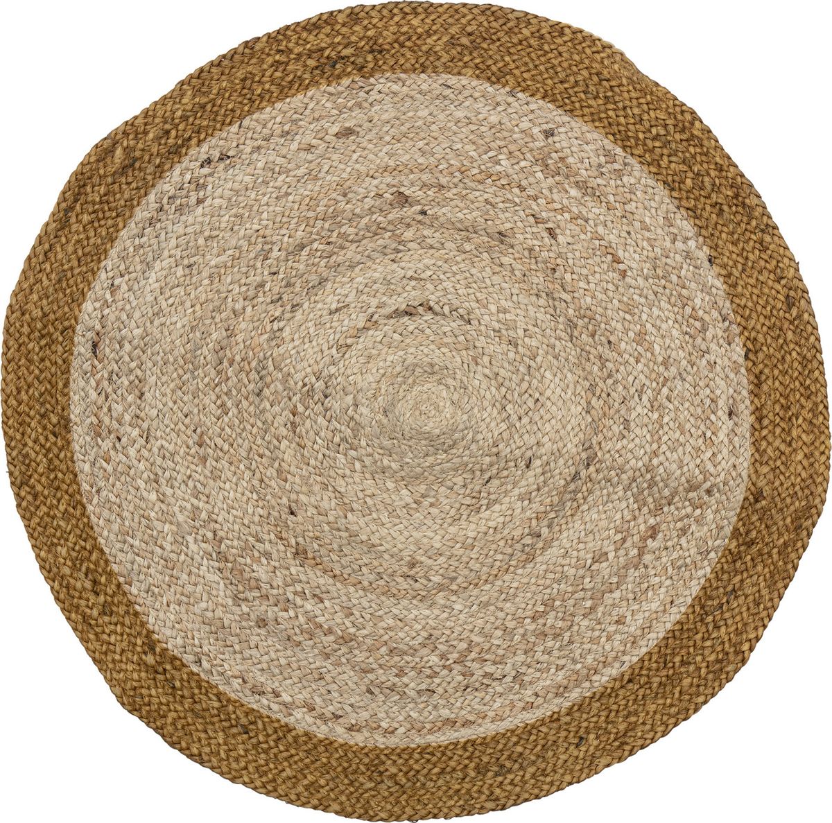 Bloomingville - Birk Tæppe - Brun - Jute - Rundt - ø 90 Cm