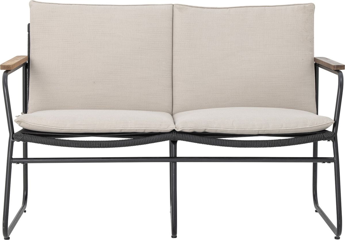 Bloomingville - Hampton Sofa - Sort - Metal - Havesofa - 2 Pers