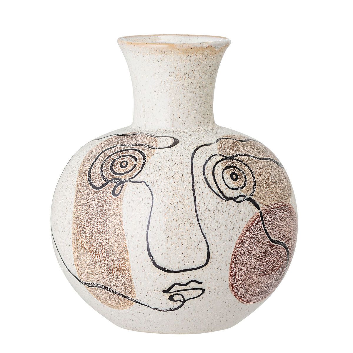 Bloomingville Irini Vase, Hvid, Stentøj