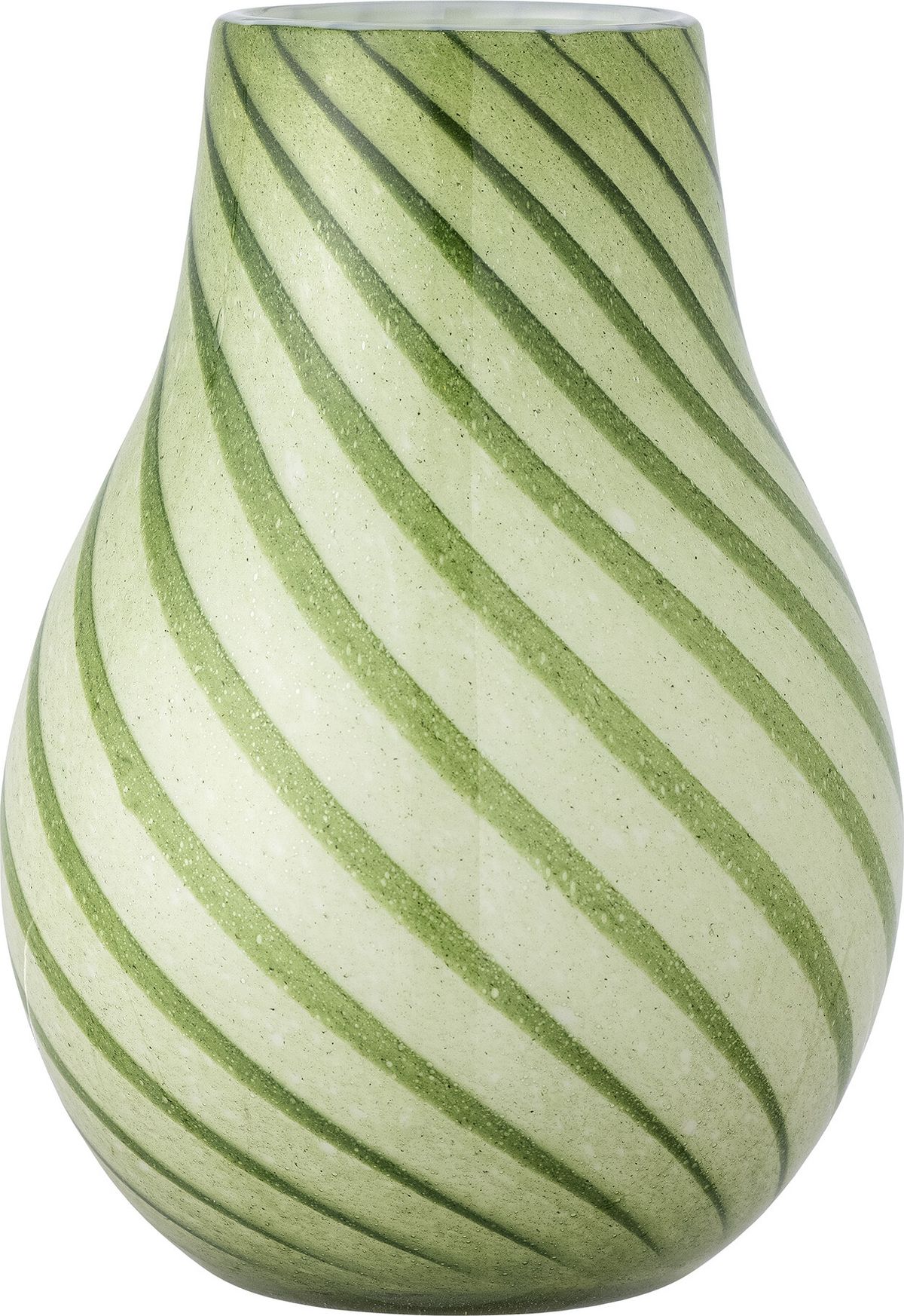 Bloomingville - Leona Vase - Grøn - Glas - H 23 Cm