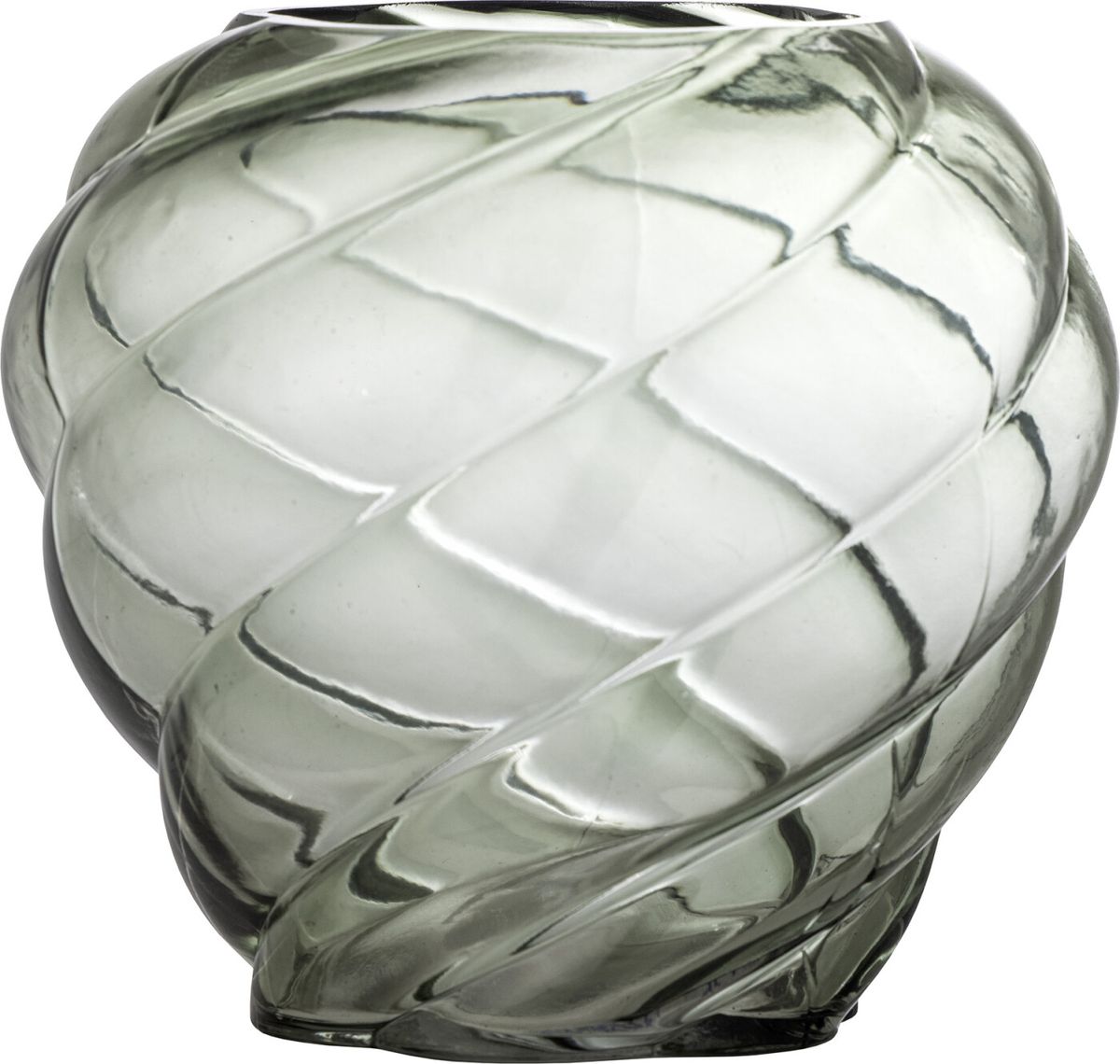 Bloomingville - Leyan Vase - Grøn - Glas - H 18 Cm