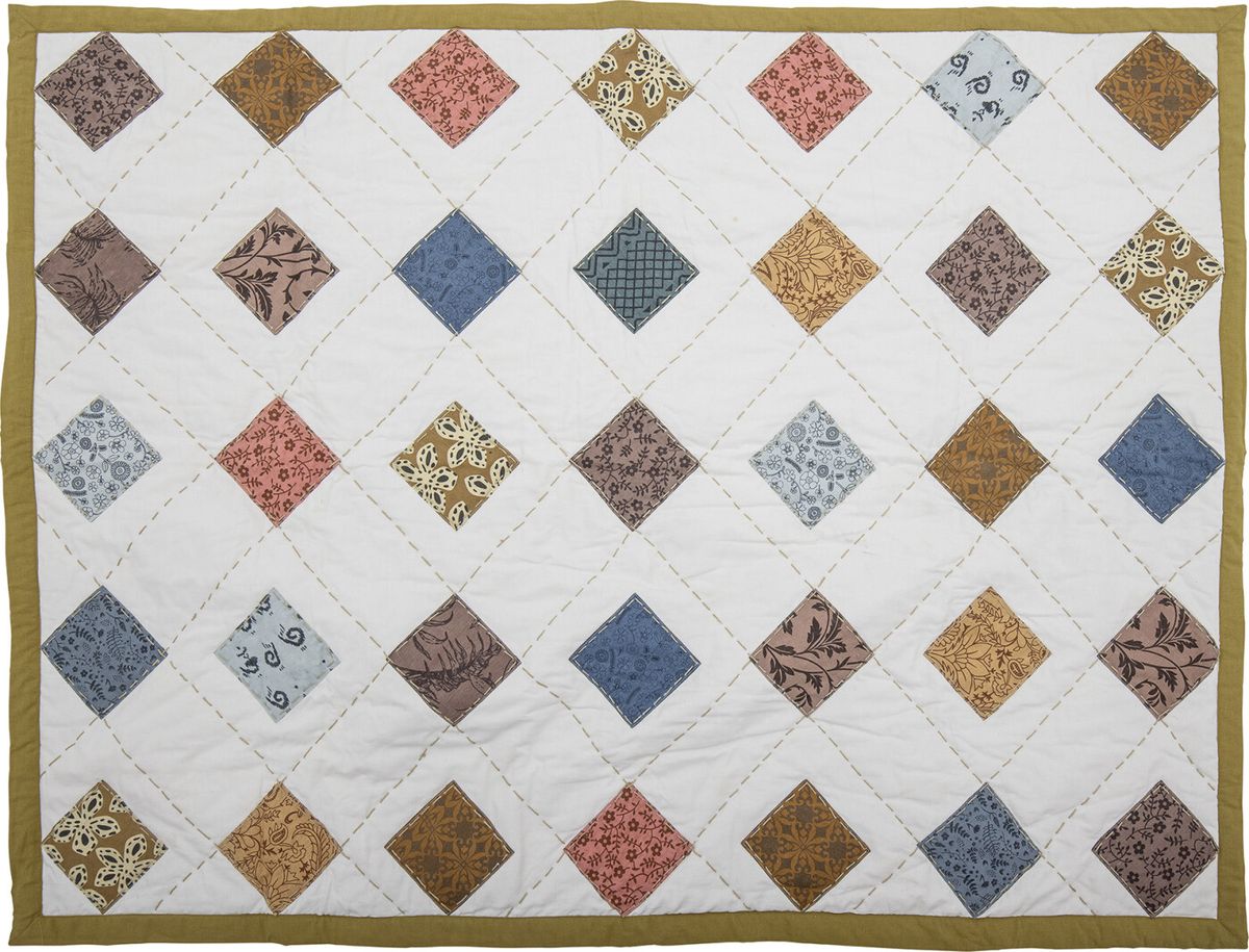 Bloomingville Mini - Melua Quilt Tæppe - Natur - Bomuld - 152x127 Cm